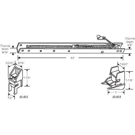 Strybuc 44in Window Channel Balance 60-434-1